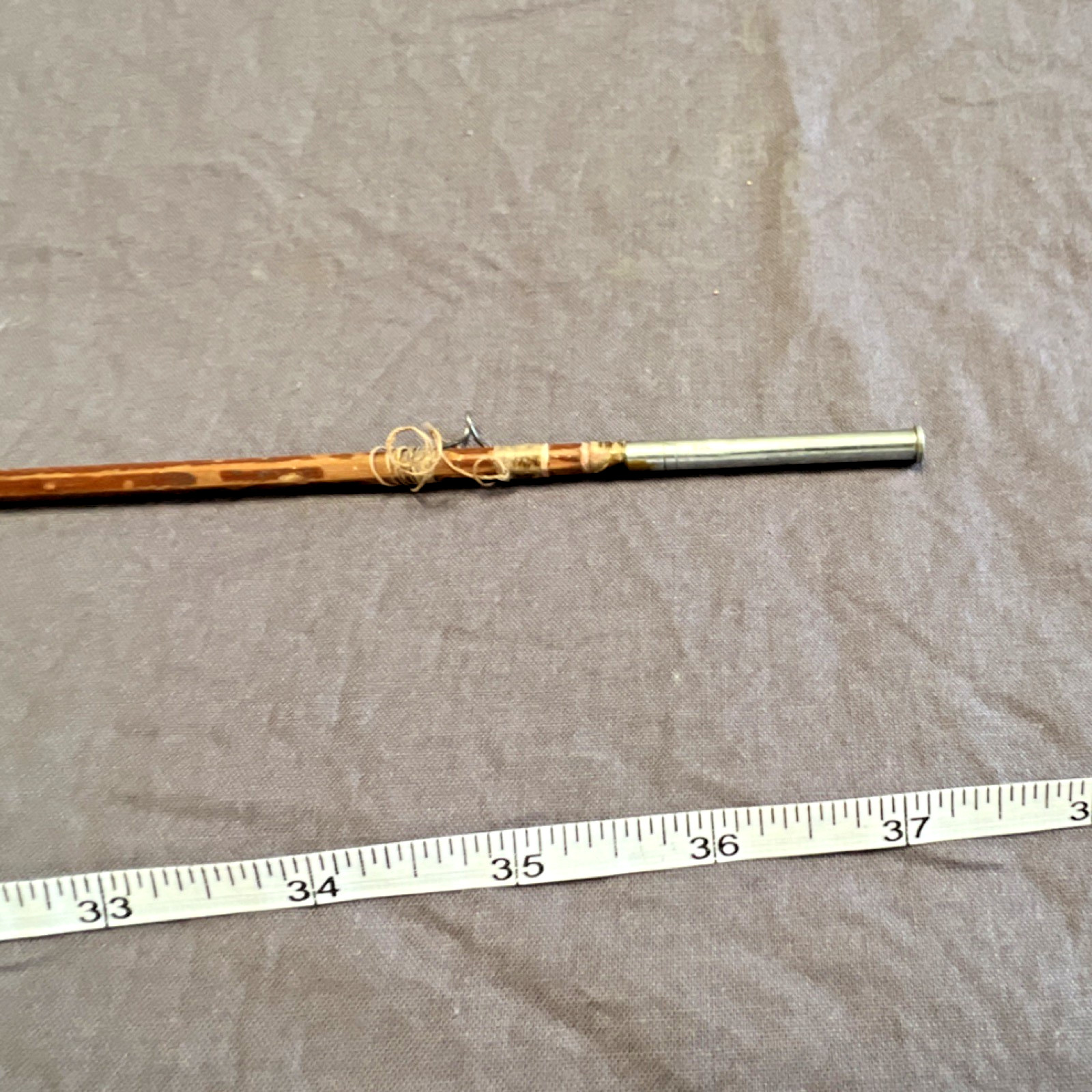 Quality Tackle Bamboo Fly Fishing Rod 9ft 3pc Cork Handle Metal Ferrules Brown
