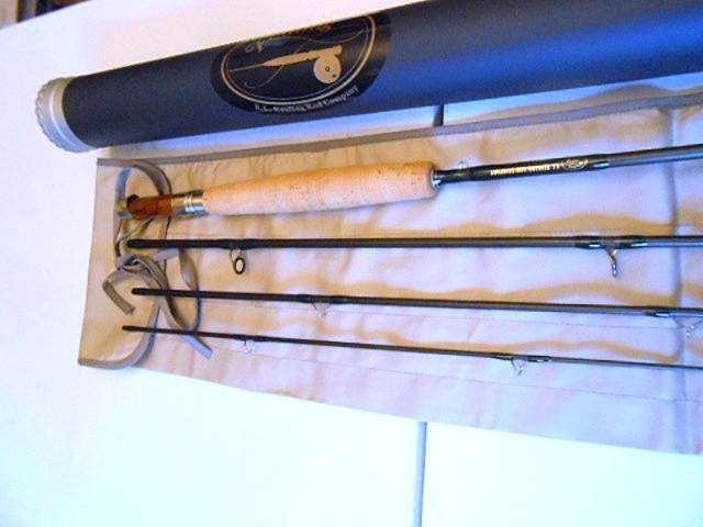 E L KEULING ROD COMPANY 8’6″ 4 WT. CARBON FIBER 4PC FLY ROD HANDMADE IN USA