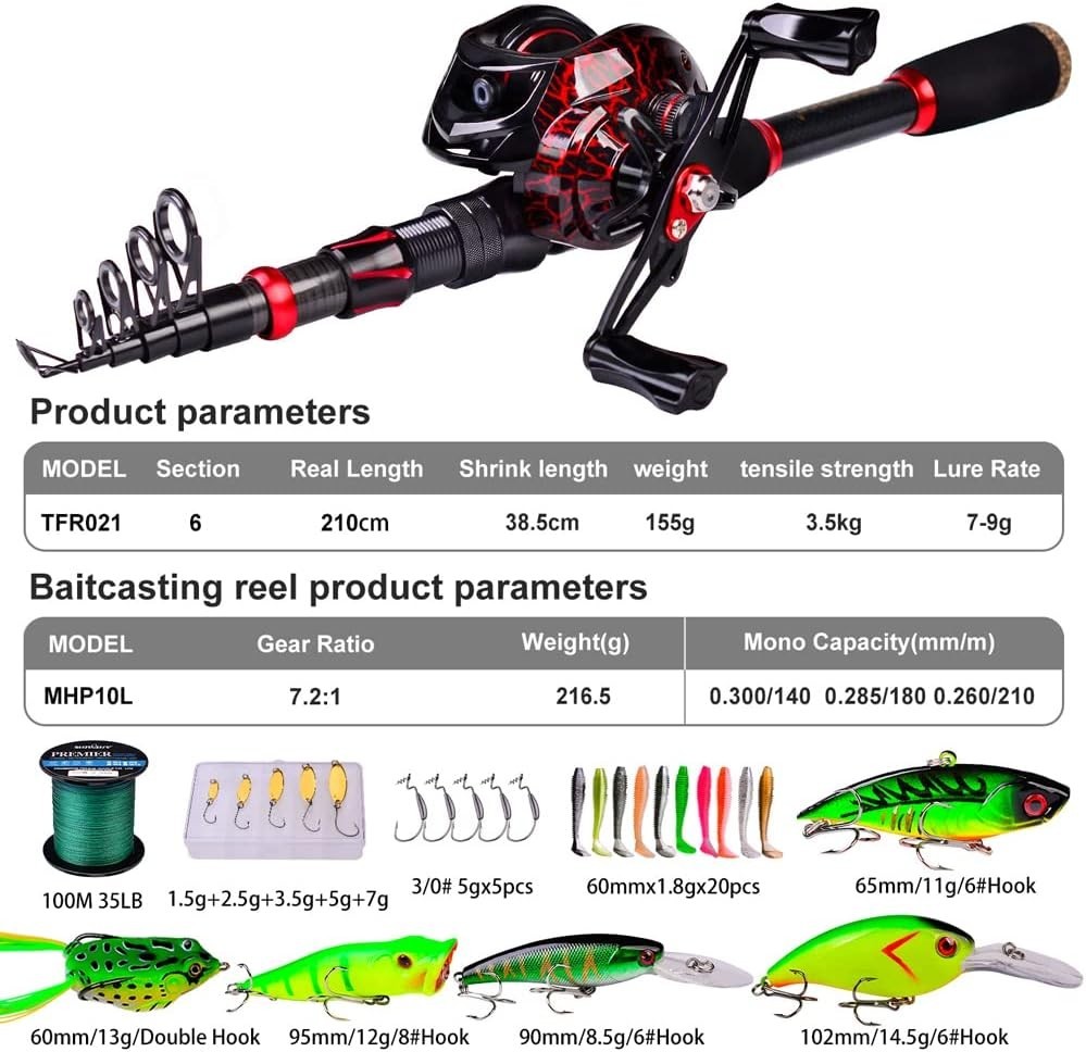 Caña De Pescar Telescópica Con Carrete Y Línea Para Pescadores, Combos De Pesca.