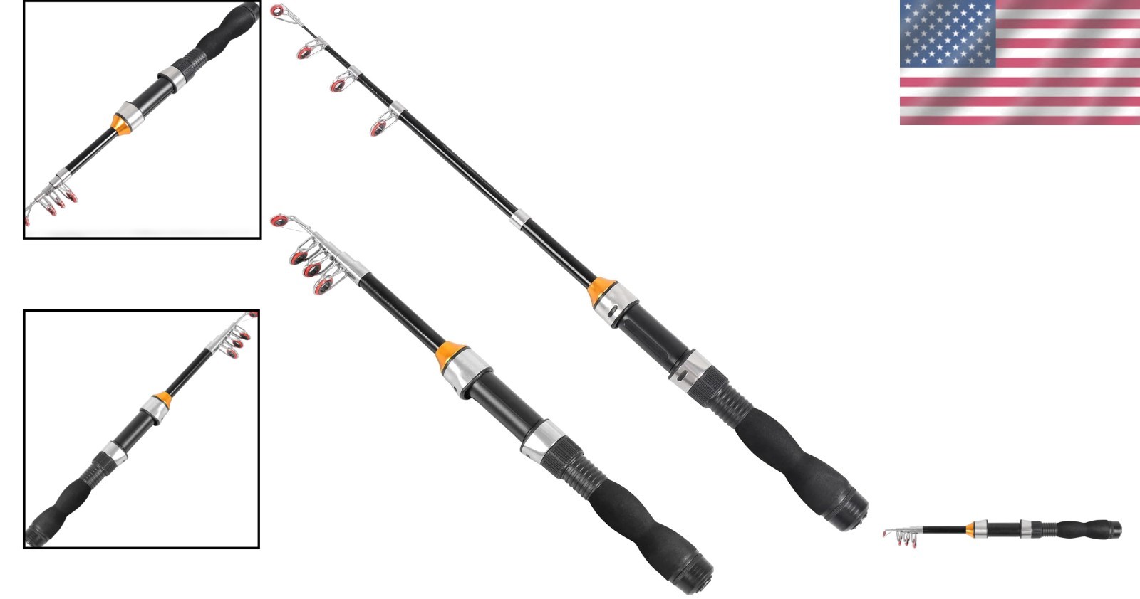 3.2ft Telescopic Fishing Rod – Collapsible Fiberglass for Saltwater & Freshwater