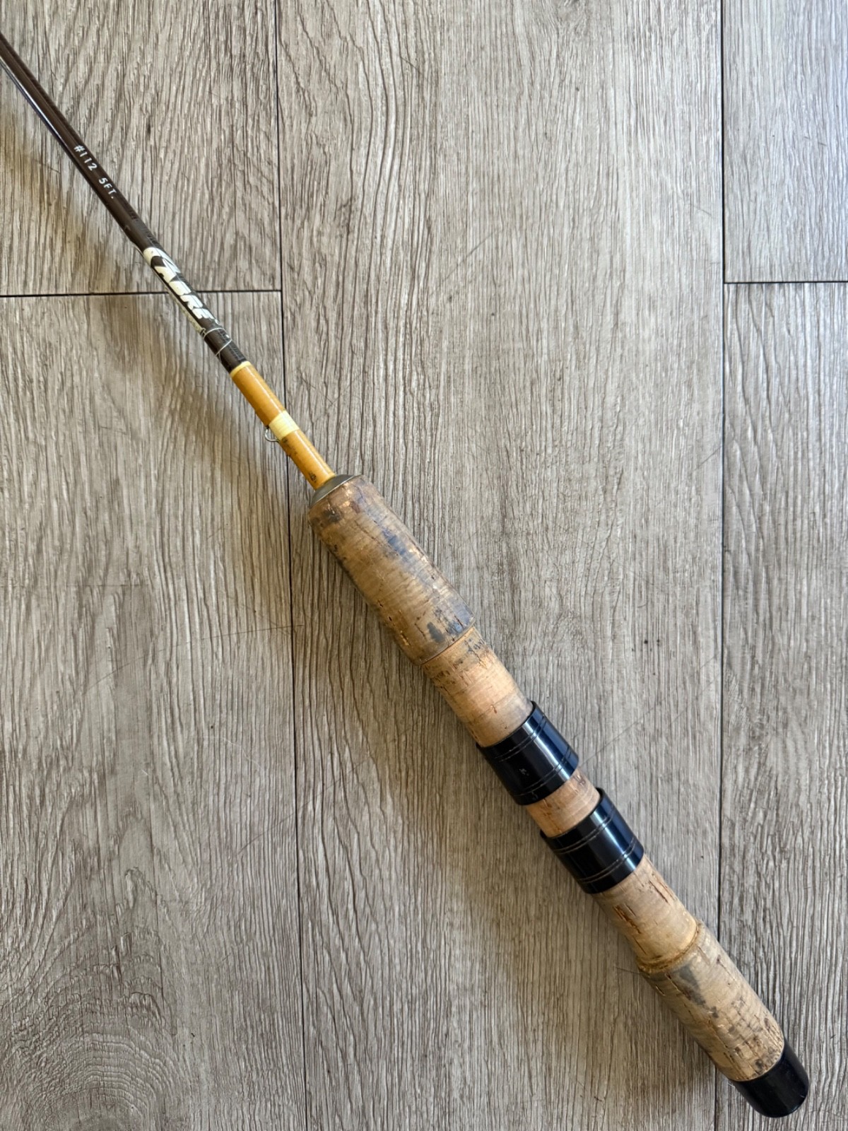 Vtg SABRE model #112 FISHING ROD Nypoxy 5 ft pole 2-6 lb. line freshwater beauty