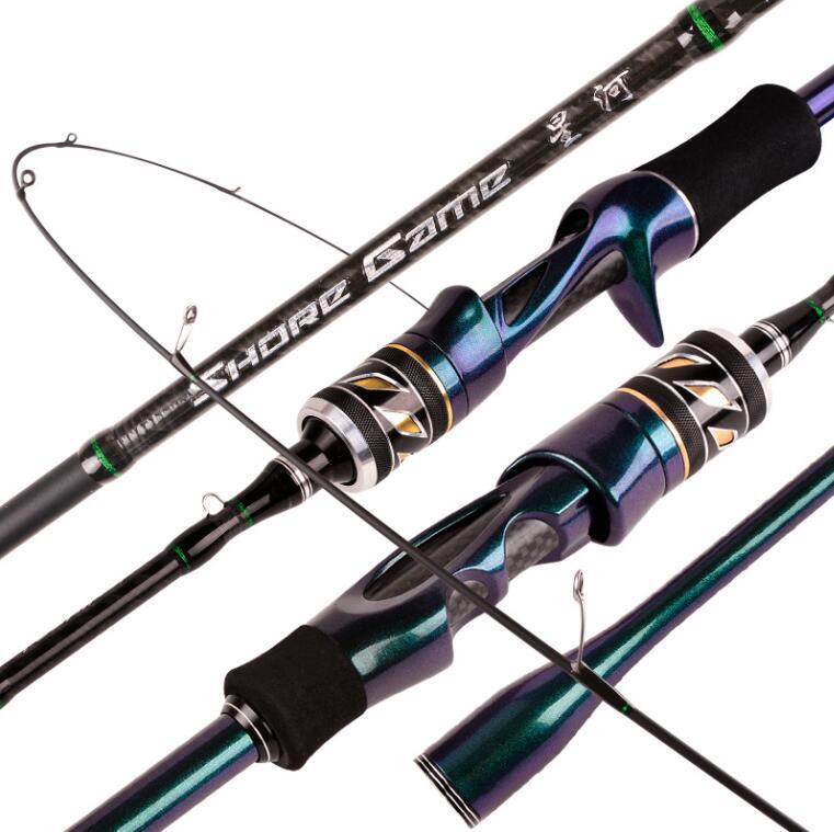 Casting Spinning Ultralight Fishing Rod 1.5M/1.68/1.8m 30T Carbon 2 Section Pole