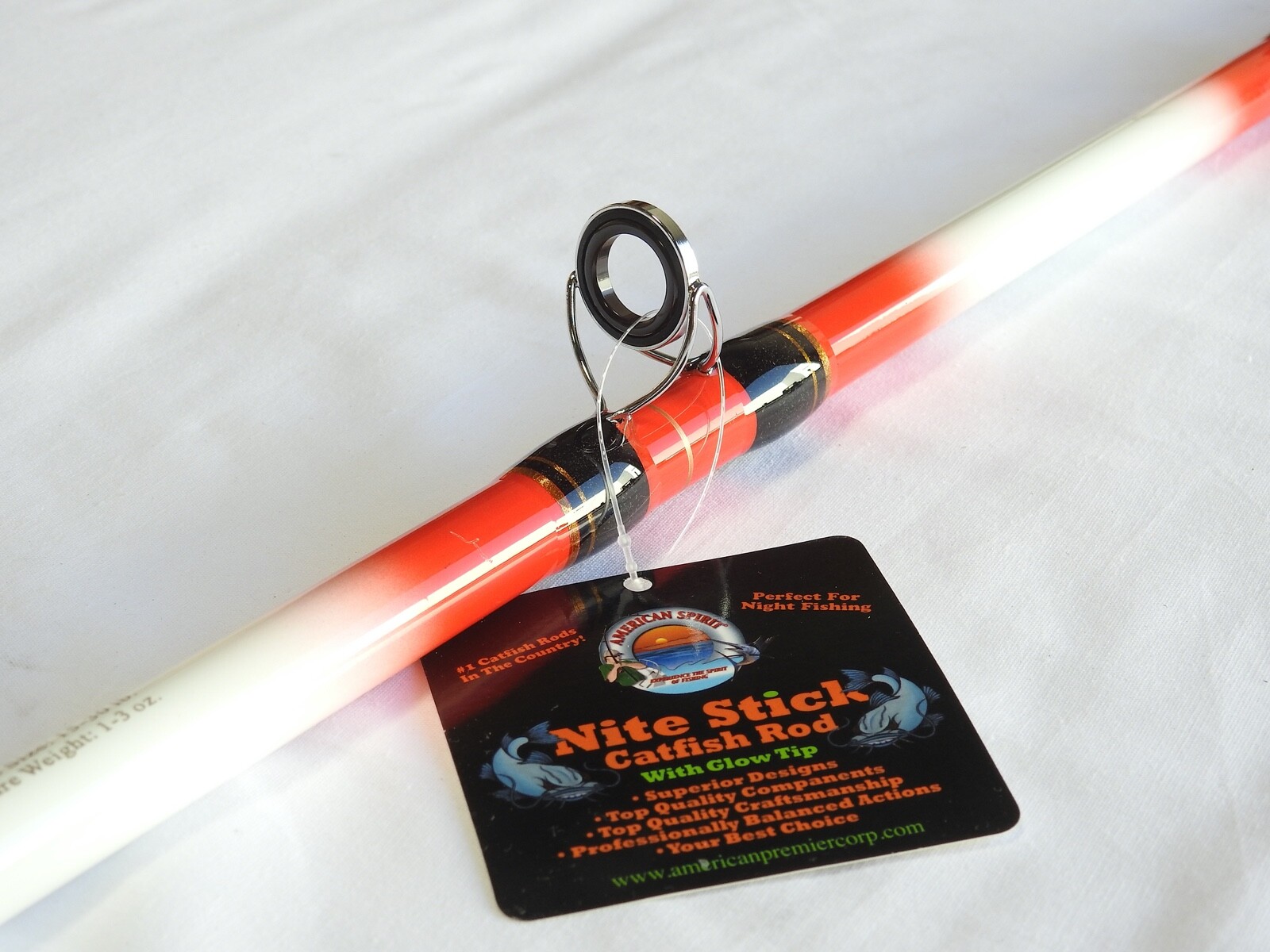 Classic Nite Stick Catfish Casting Rod 9′ 2PC Glow Tip Red