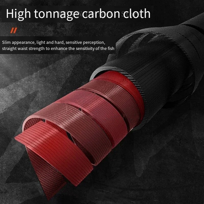 2.1M-2.4M Carbon Fiber Fishing Rod 50kg above Rod Telescopic Sea Boat Rod Travel