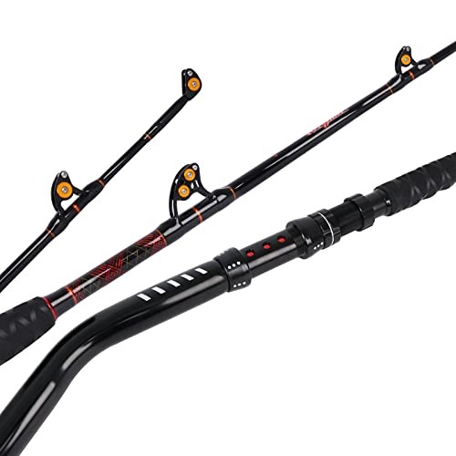 Bent Butt Trolling Rod 2-Piece Saltwater Offshore Fishing Rod Big Game Roller