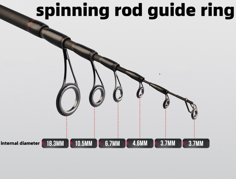 Carbon Casting Telescopic Fishing Rods 1.98m-2.7m Portable Poles Travel Spinning