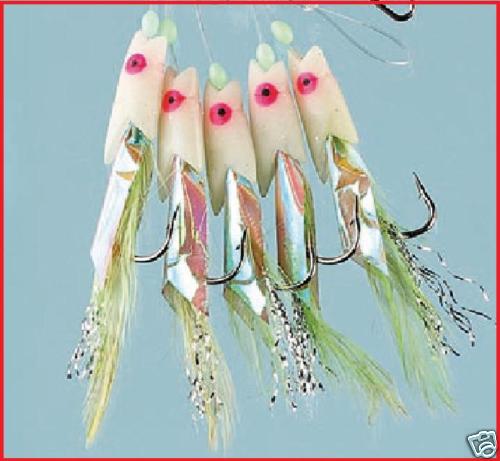 5 x Lumi Max Hokki Sea Fishing Rigs 5 Hook Rig
