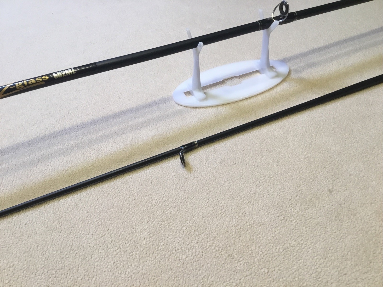 Zebco Z-glass 562 ML 2 Piece Bait Cast Fishing Rod Zac-562ML 5’6” Med Light.