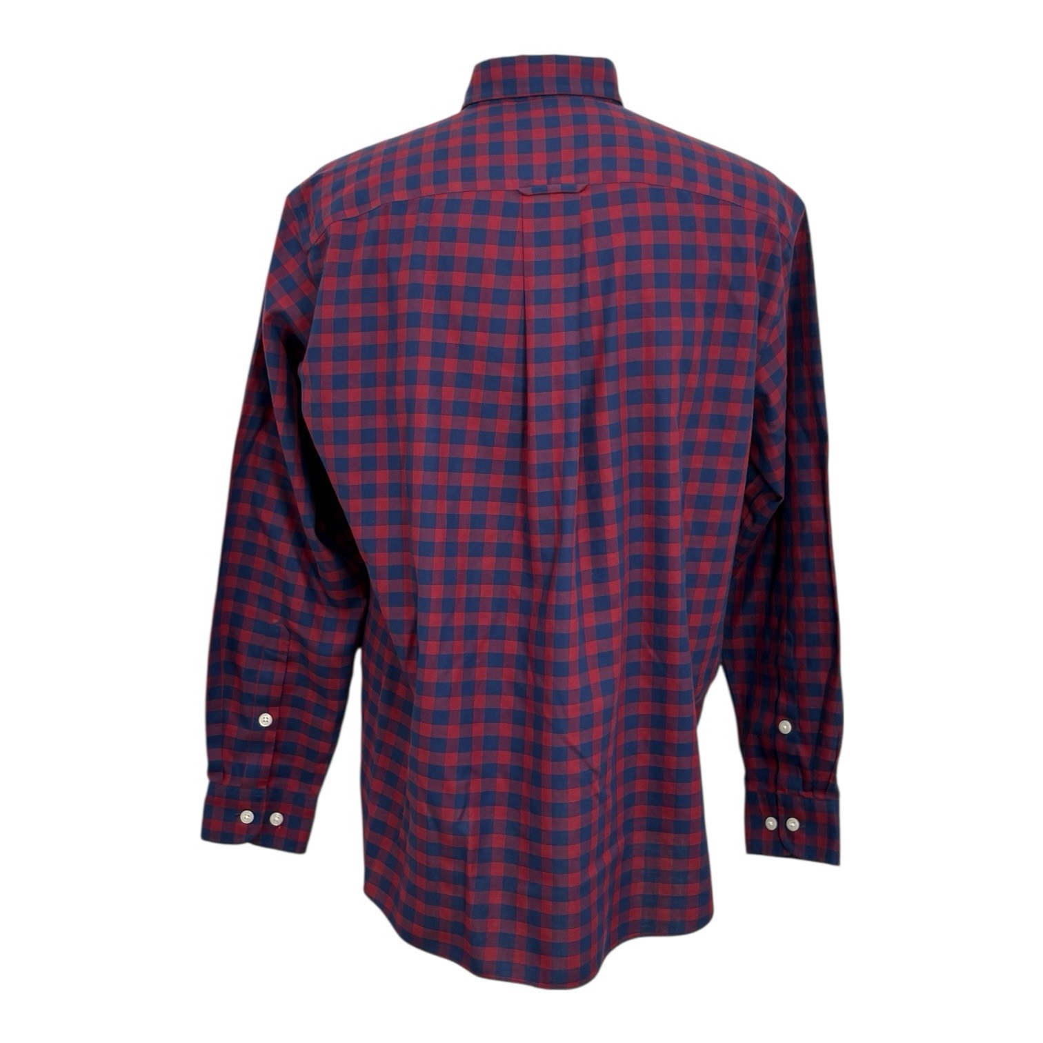 Orvis Men’s Size L Blue Red Checkered Button Up Shirt Long Sleeve Button Pocket