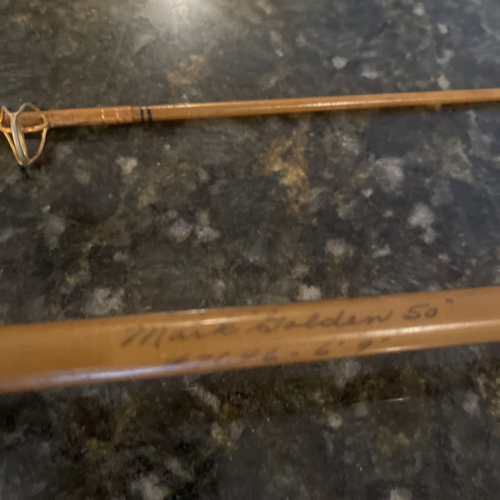 Heddon Golden MARK 50 Pro Weight Spinning Rod 6’ 9” 7646 Vtg Gorgeous 2 Pc Coll