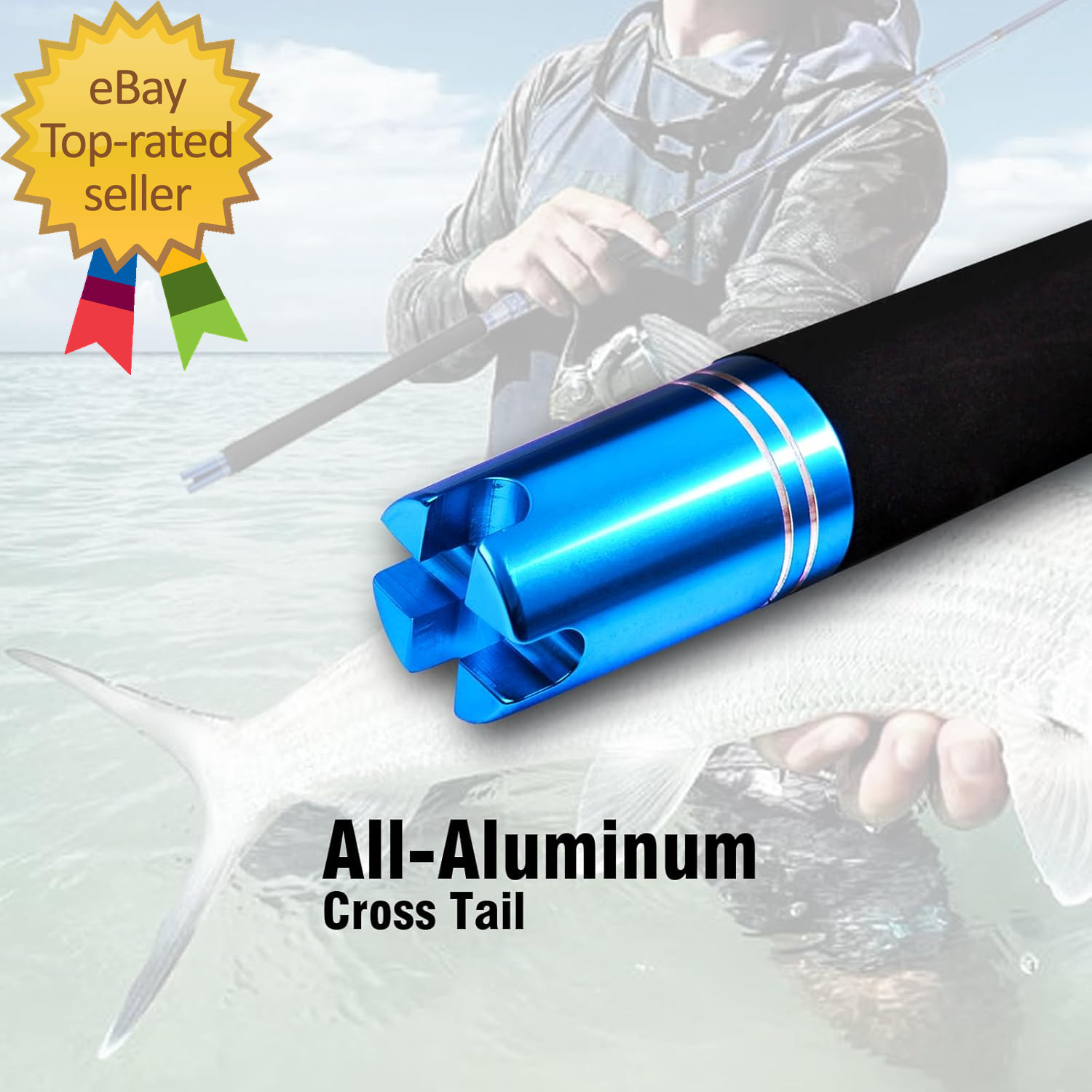 2 Piece Saltwater Spinning Fishing Rod Offshore Graphite Portable