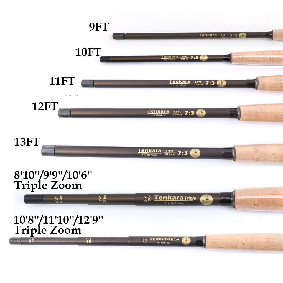 Tenkara Fly Rod 9/10/11/12/13FT Fly Fishing Rod 7:3 Action Telescoping Pole