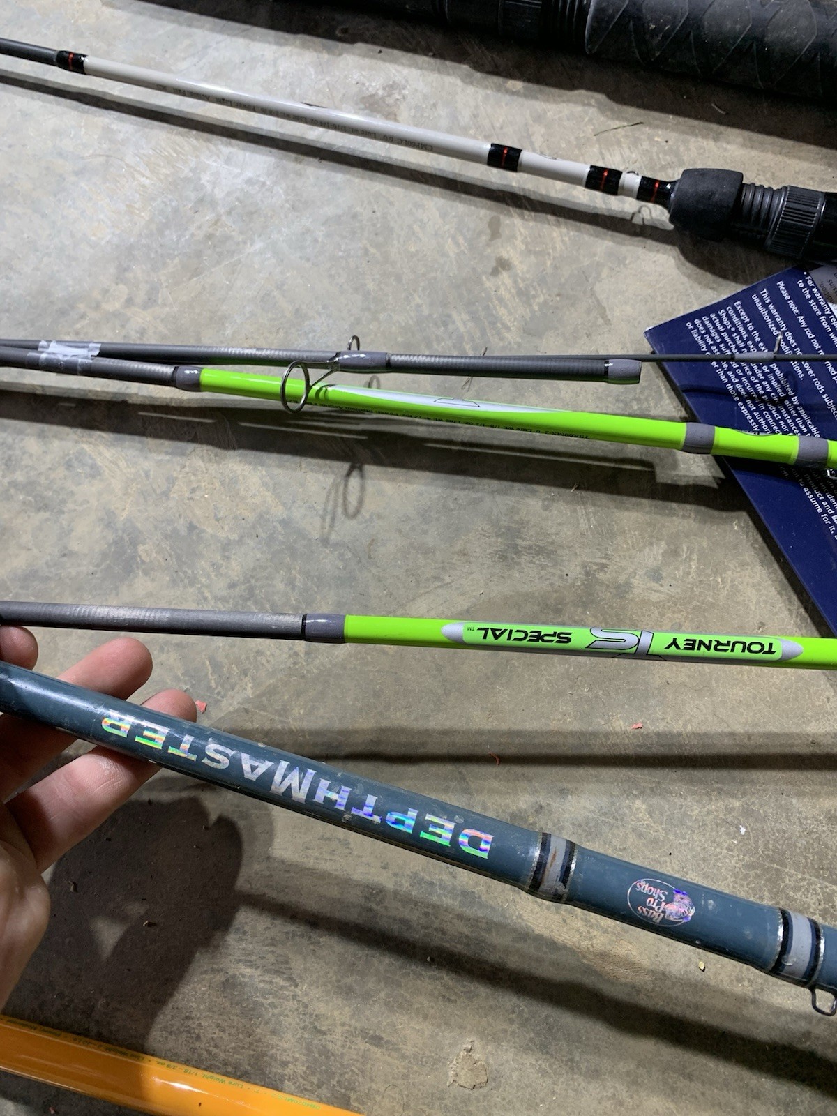 LOT OF 10 BASS PRO SHOPS FISHING RODS (BROKEN)