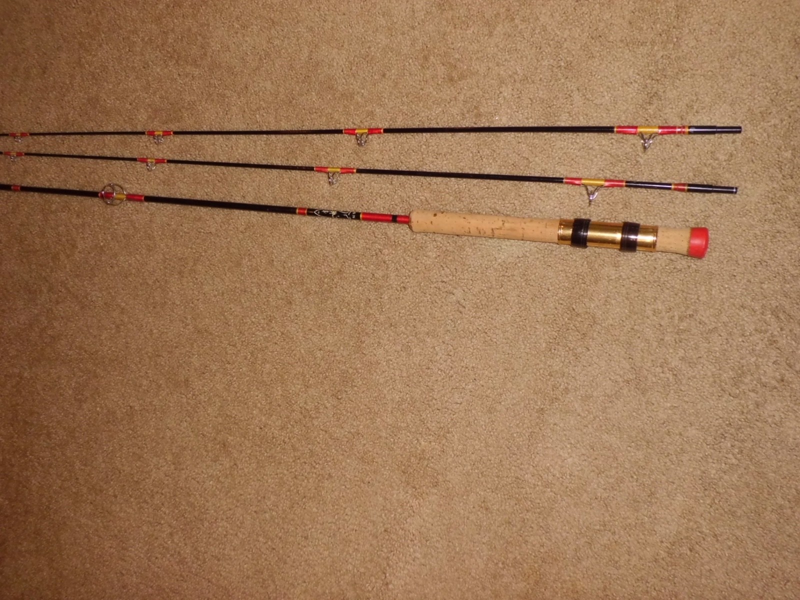 Vintage HARNELL Light Spinning Rod made in USA w/ 2 Top Sections