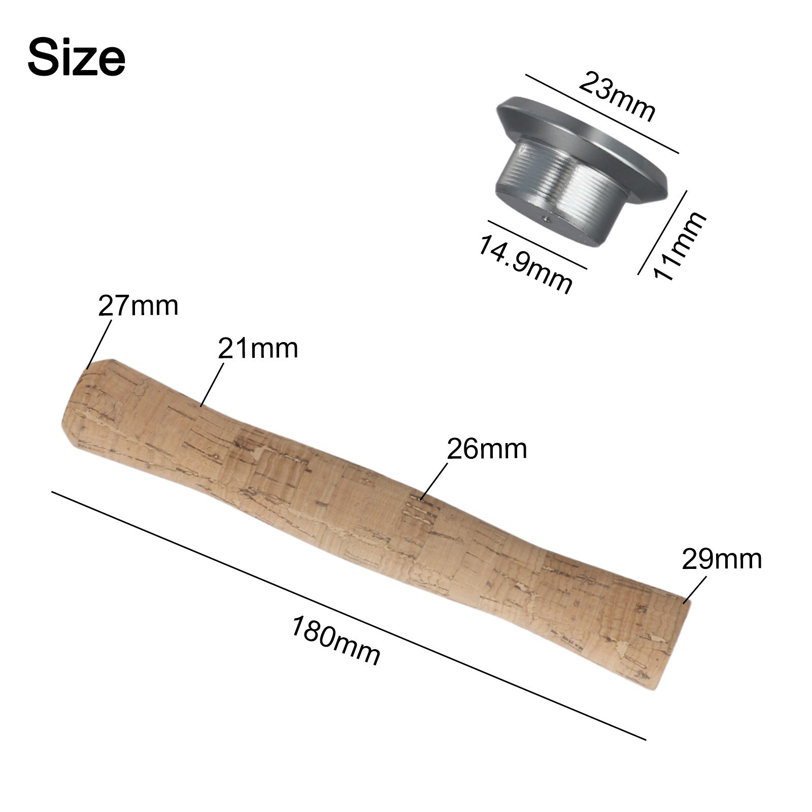 Fishing Rod Repair and Building Kit Lightweight Cork Handle and Reel Set
