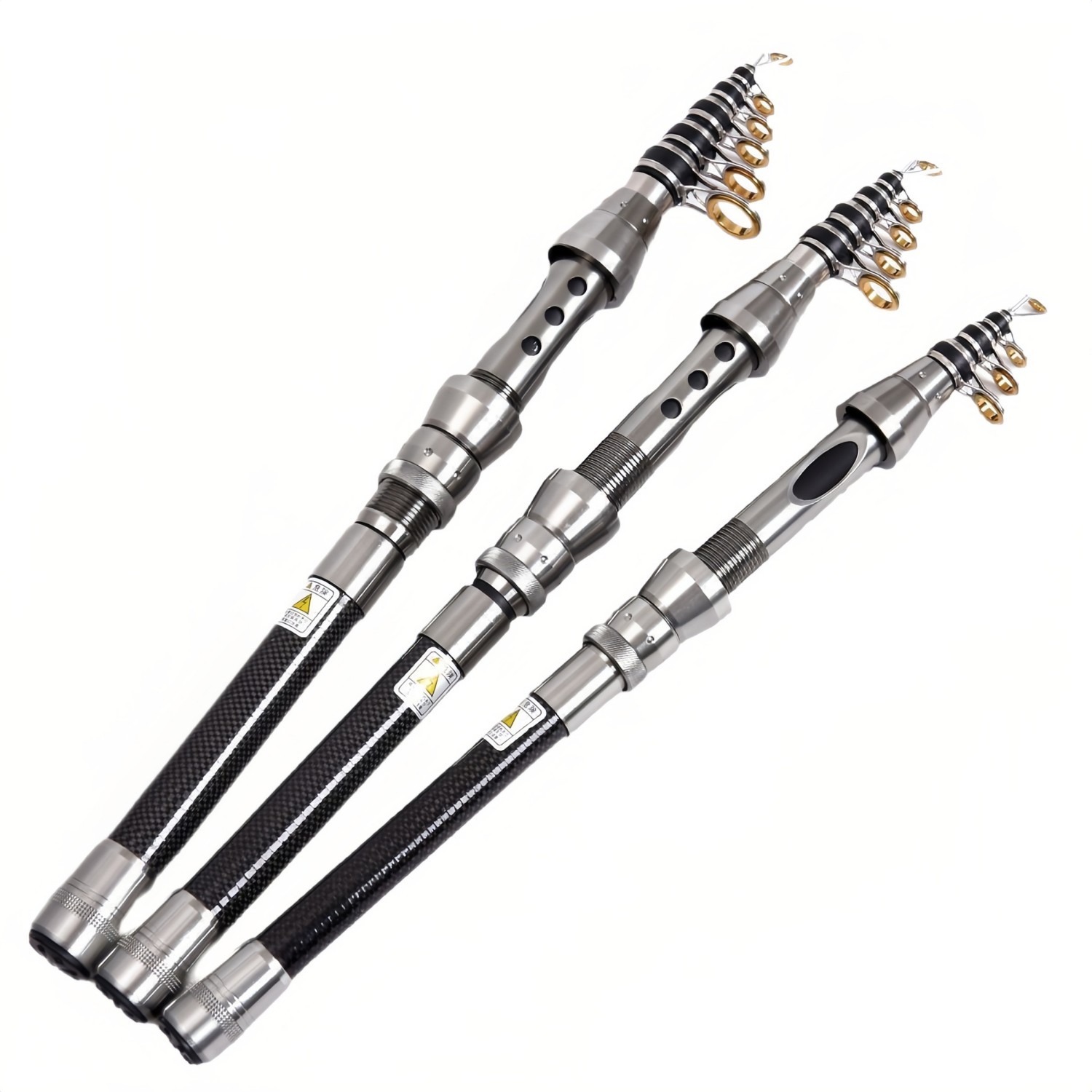 Carbon Fiber Telescopic Fishing Rod Pole Reel Bag Combo Sea Saltwater Freshwater