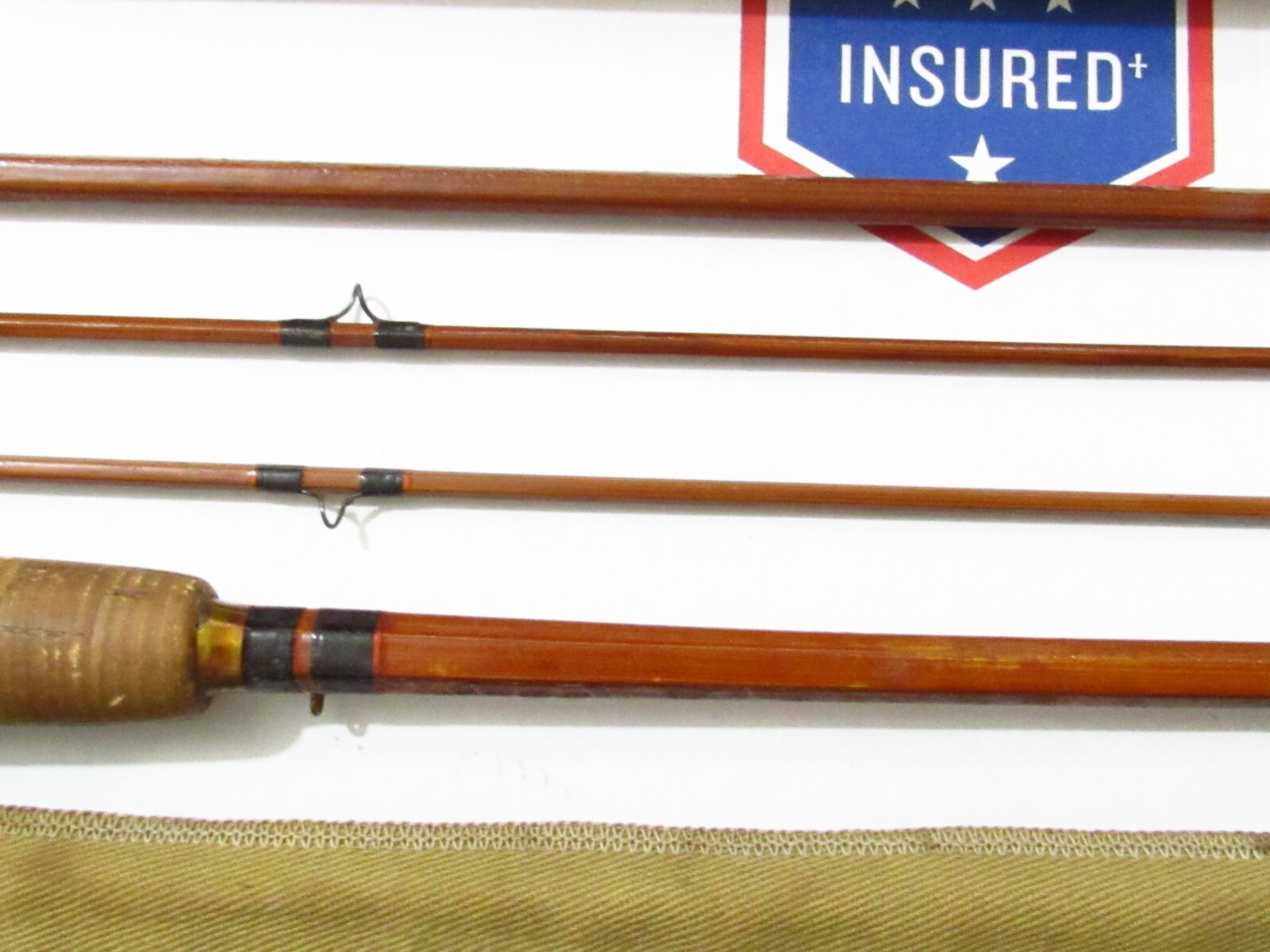 1930S USA HEDDON PETE’S FAVORITE 8′ 1/2 FT BAMBOO FLY ROD ALL ORIGINAL