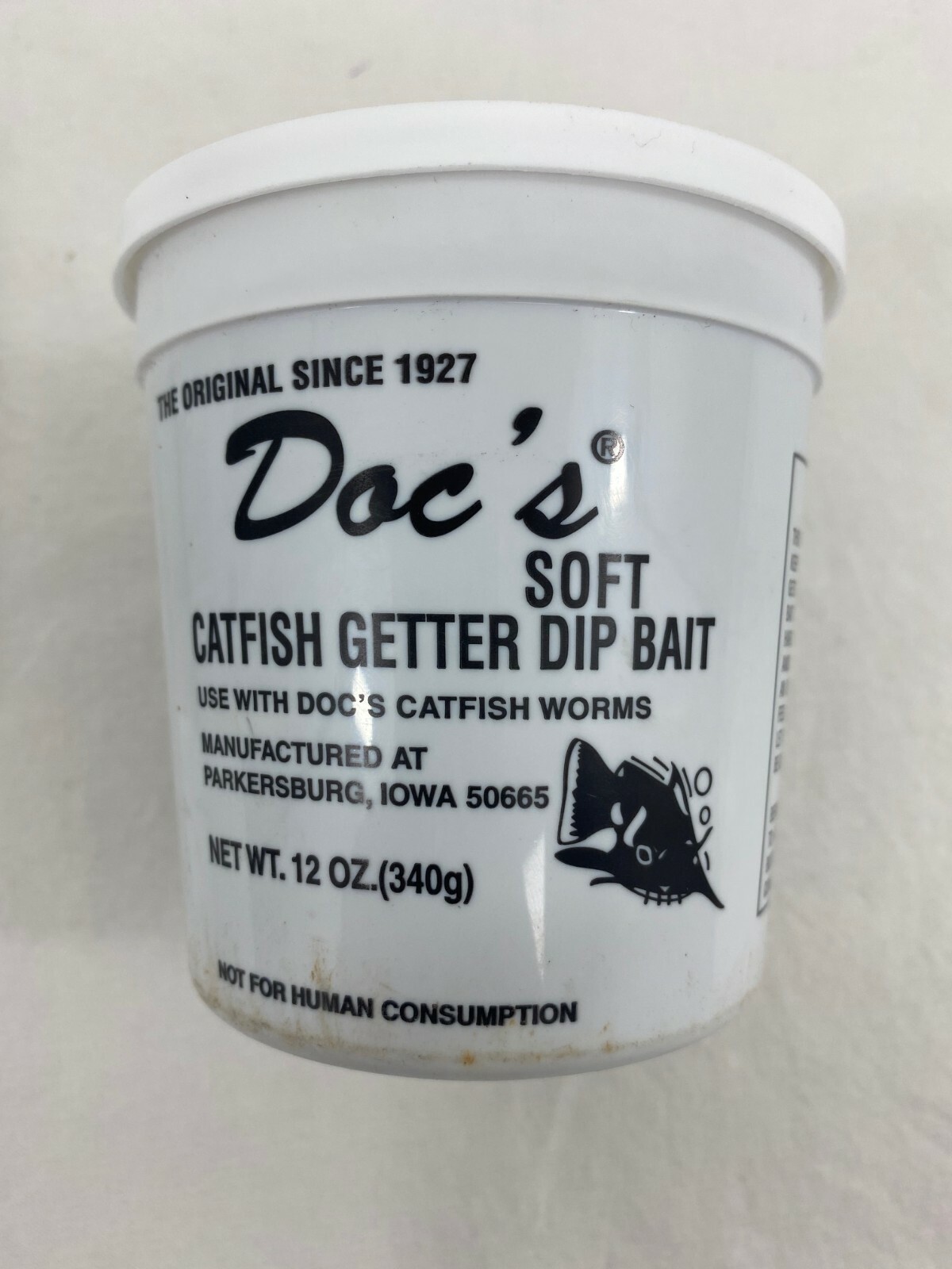1 CASE DOC’S SOFT CATFISH GETTER DIP BAIT REGULAR RECIPE 12-12 OZ TUBS