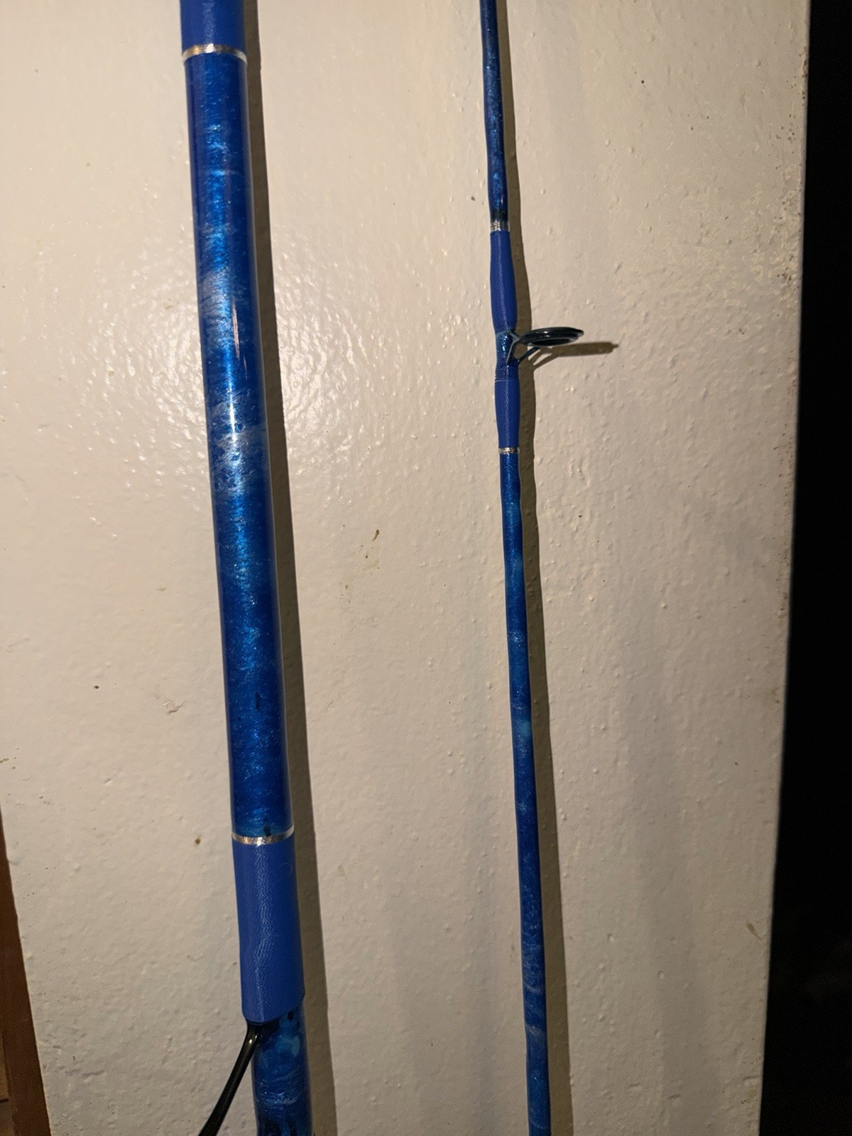 CUSTOM SURF PIER OR JETTY ROD 10 FT 20-40 LB SEA BLUE SPARKLE NEW