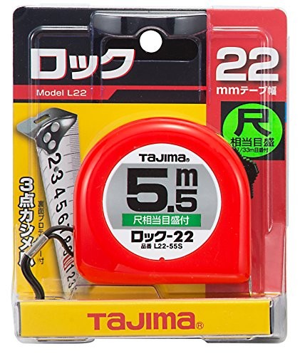 Tajima L2255SBL Tape Measure 5.5m x 22mm Shaku Scale
