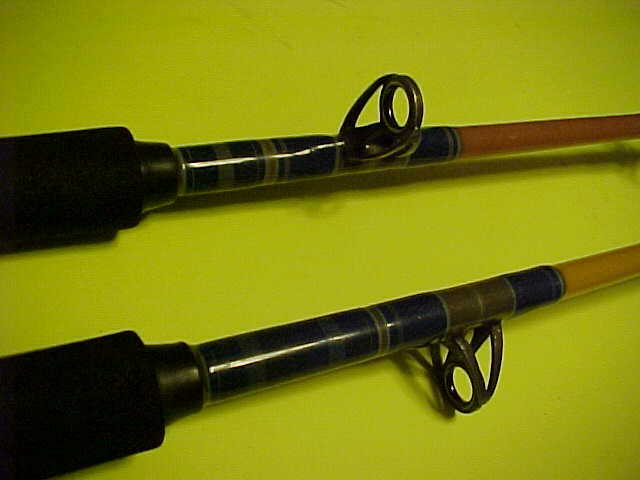 SET OF 2 CUSTOM SABRE CONVENTIONAL FISHING RODS FUJI SIC GUIDES AFTCO REEL SEATS