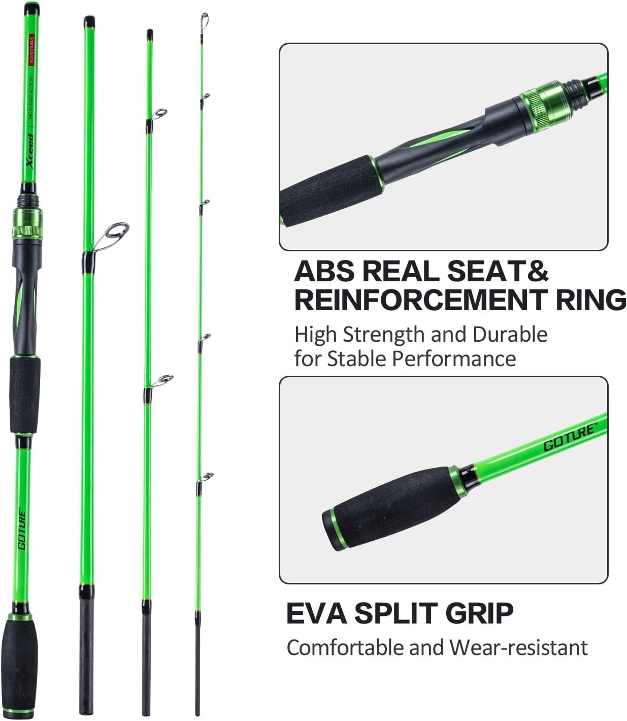 7ft Corrosion Resistant Spinning Rod – Lightweight Travel Fishing Solution