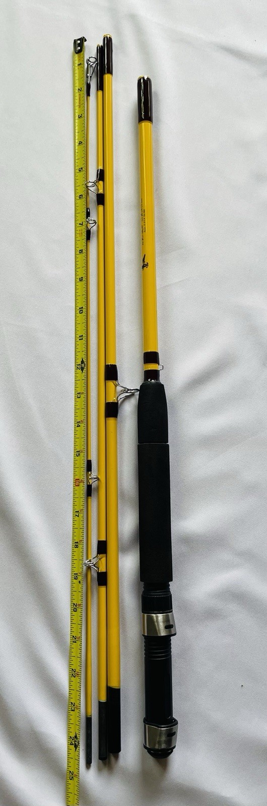 Eagle Claw Pack-It PK601 7’6 Spin Fly Travel Rod 4pc Yellow