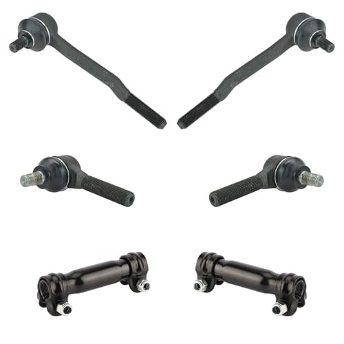 Front Inner and Outer Tie Rod Set 6 Piece Compatible with 1986-1995 PSA65880