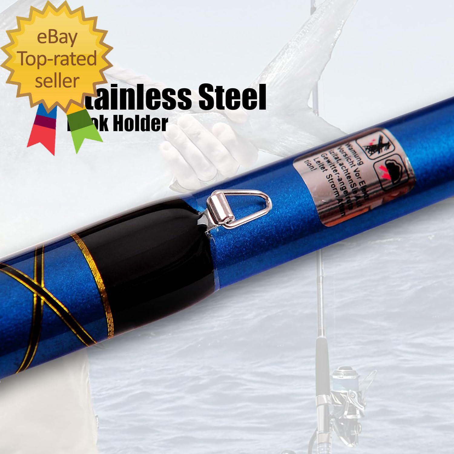 2 Piece Saltwater Spinning Fishing Rod Offshore Graphite Portable