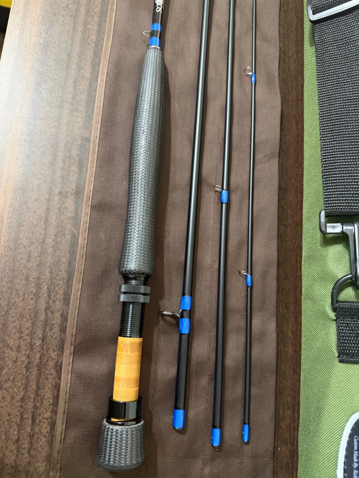 Custom Diamondback 10′ 2 Wt Ideal Nymph Fly Rod- Carbon Grip, REC Recoil Guides
