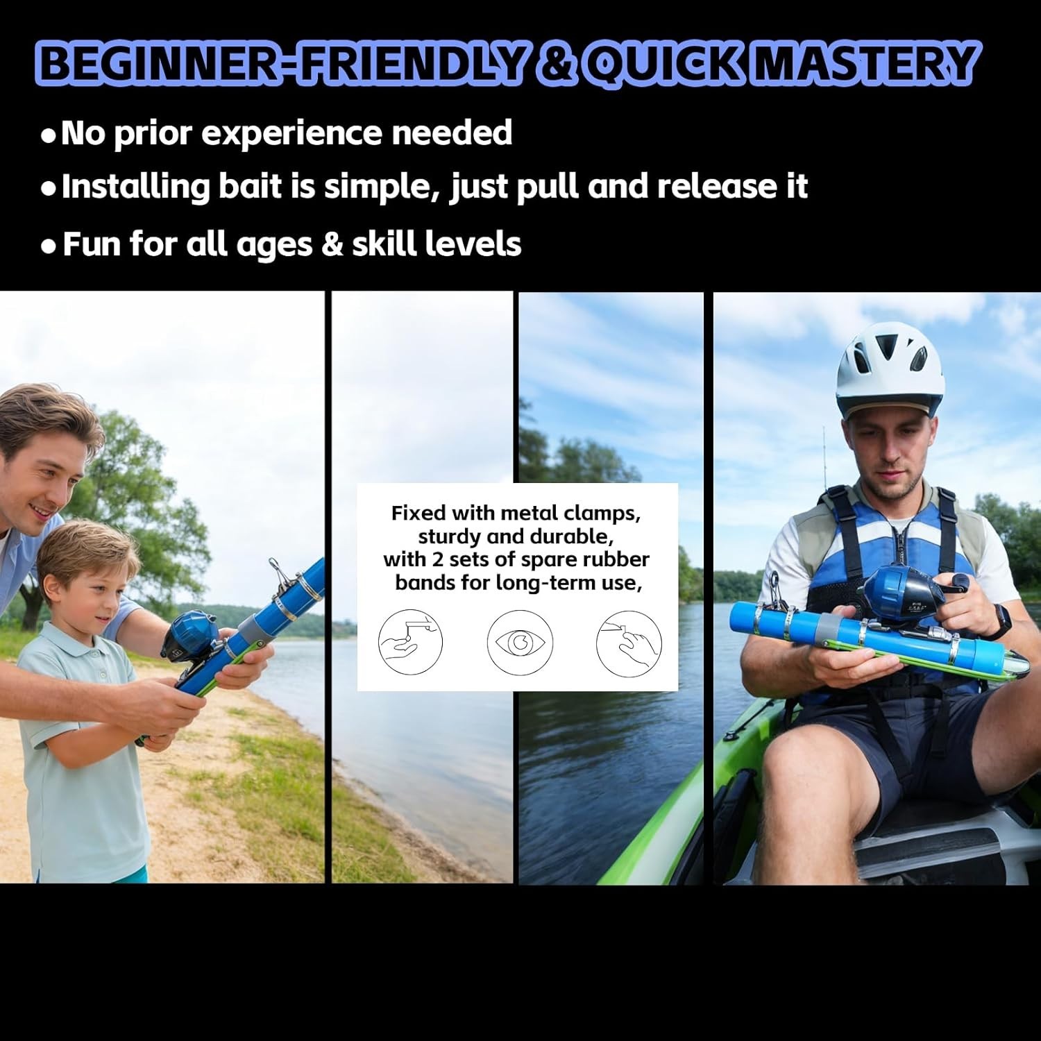 Portable Fishing Catapult Rod – Durable Telescopic Bait Launcher for All Anglers