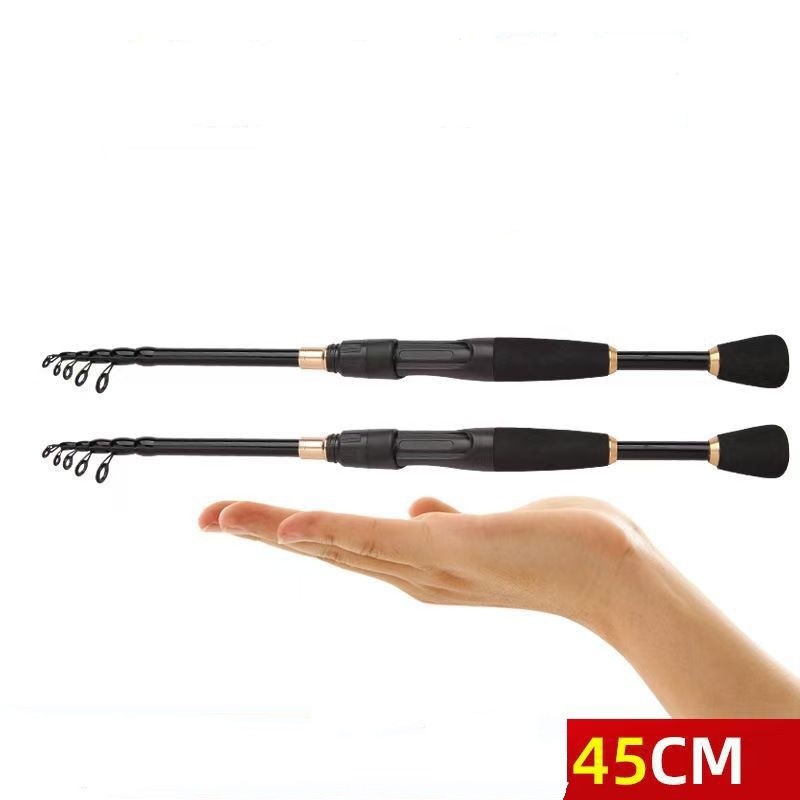 Ultra-Light Fishing Rod Carbon Fiber Spinning Casting Pole Handle Telescopic Sea
