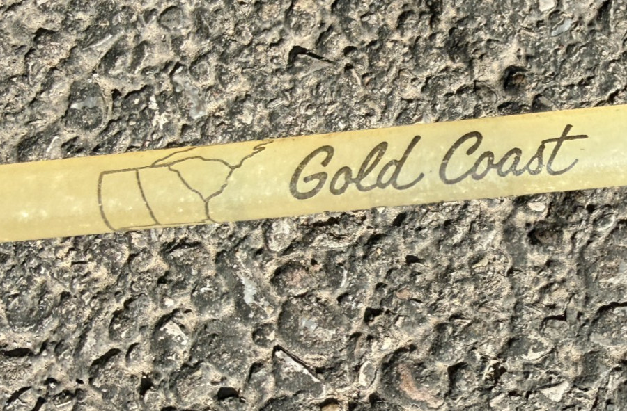 Vintage Gold Coast Model B-1500 Fishing Rod 6’ Heavy Duty 2 Pc.
