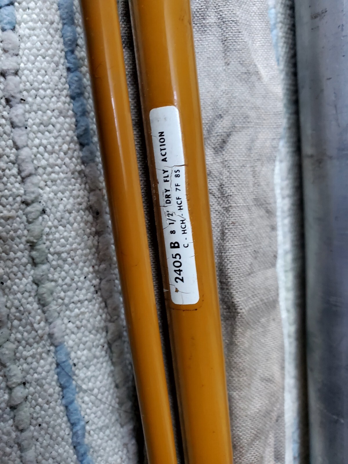 Vtg Garcia Conolon 2405B 8’6″ 2pc Dry Fly Rod W/ Aluminum Tube & Sock Near Mint
