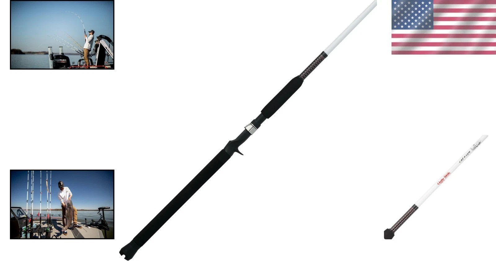 Catfish Spinning Rod 8′ MH 2 Piece 15-30lb Ugly Stik Legendary Strength