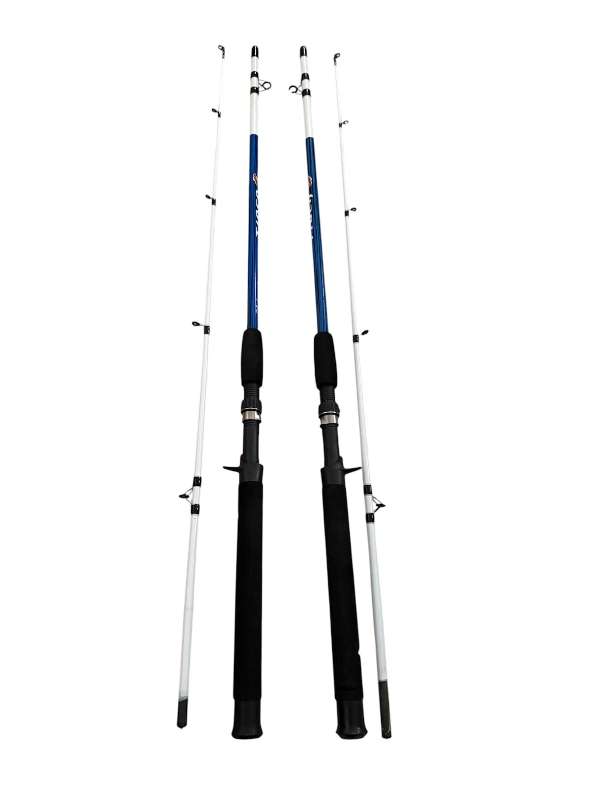 2 Shakespeare Tiger Spinning Rods 7’ Fresh/Saltwater Catfish Med BLUE (v)F