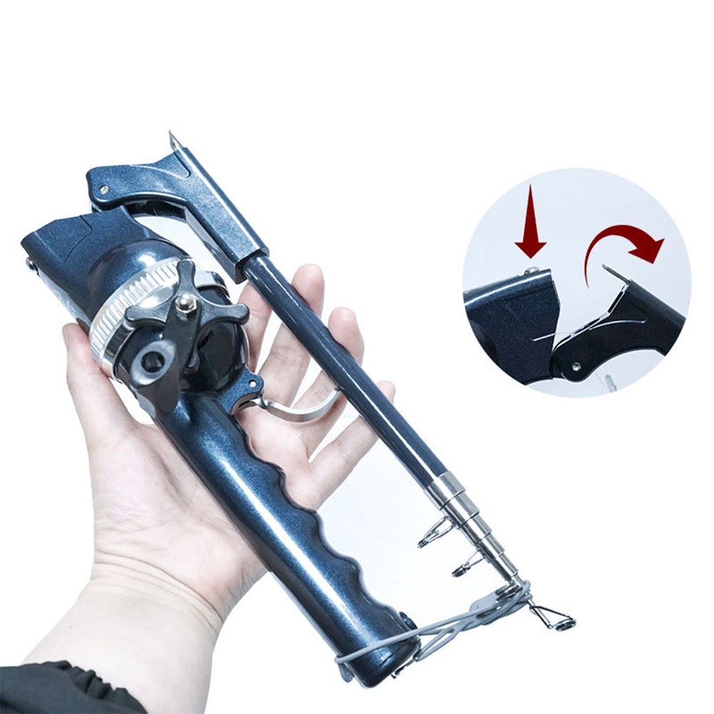 Compact Fishing Gear Folding Fishing Rod Smooth Reel System Fishing At The Beach