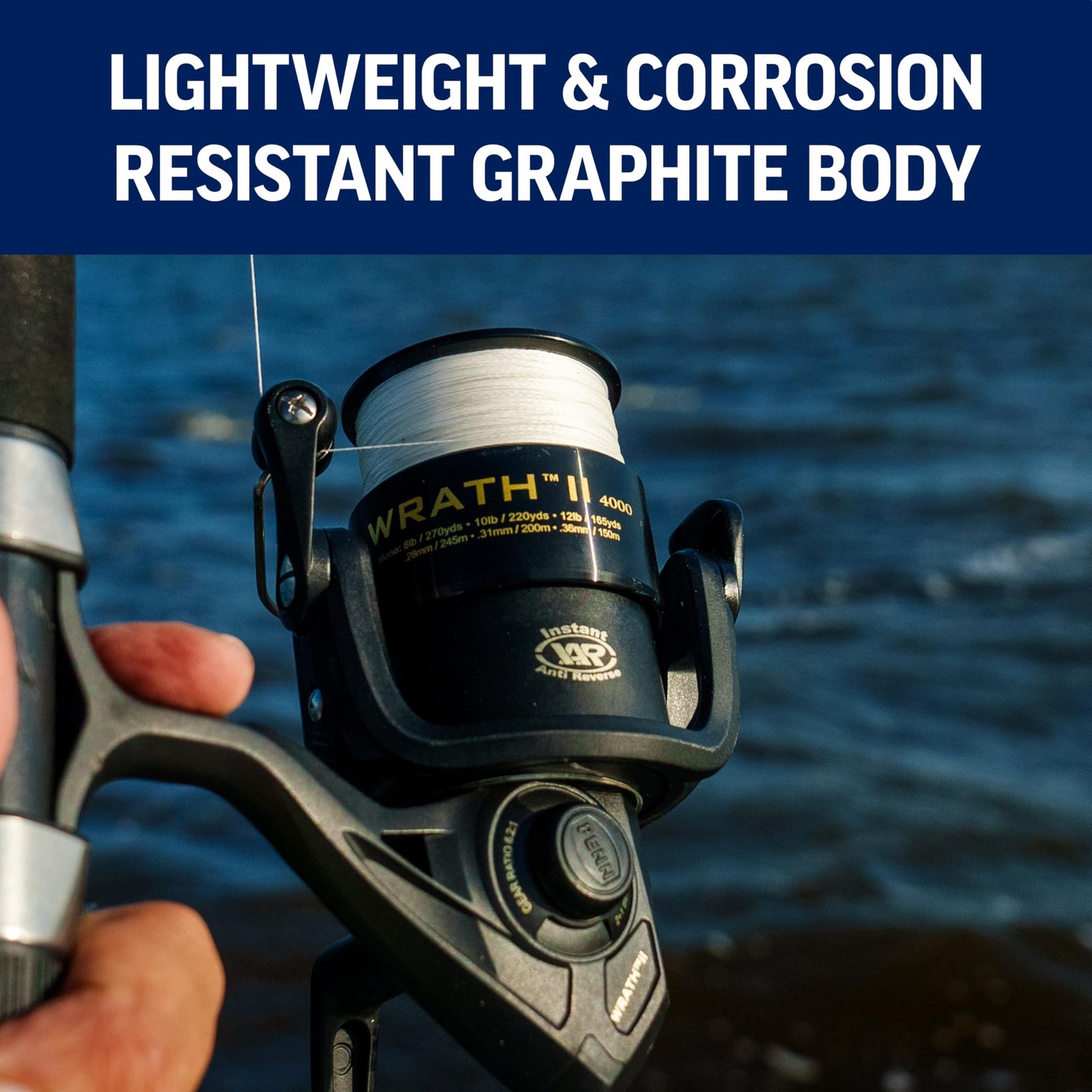 Penn Wrath II Spinning Fishing Reel Wrath II – New Model 3000
