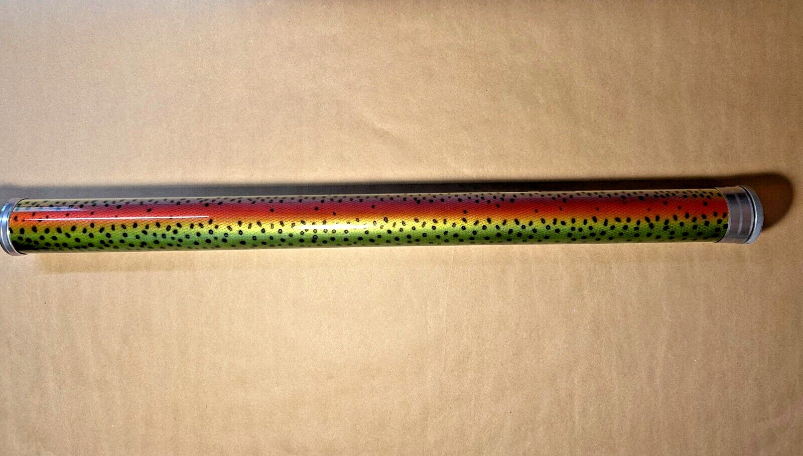 Douglas Custom Painted Fly Rod Tube- Rainbow Trout