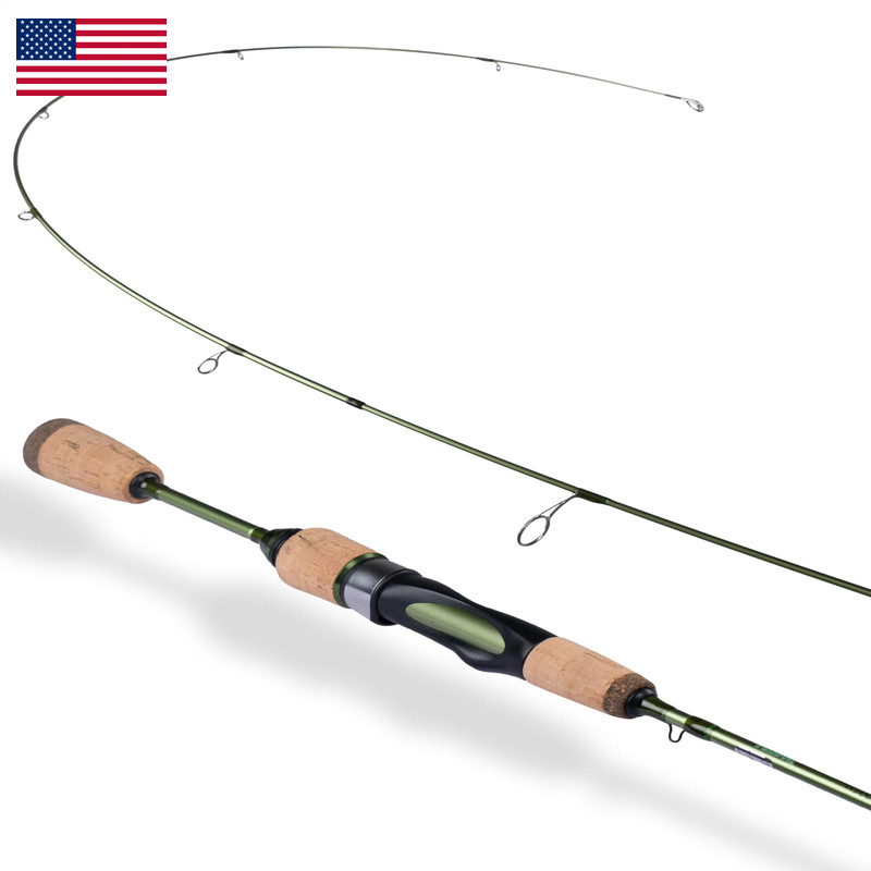 Littma Wild Streams Ultralight Spinningcasting Trout Rod 2-Piece Fishing Rod