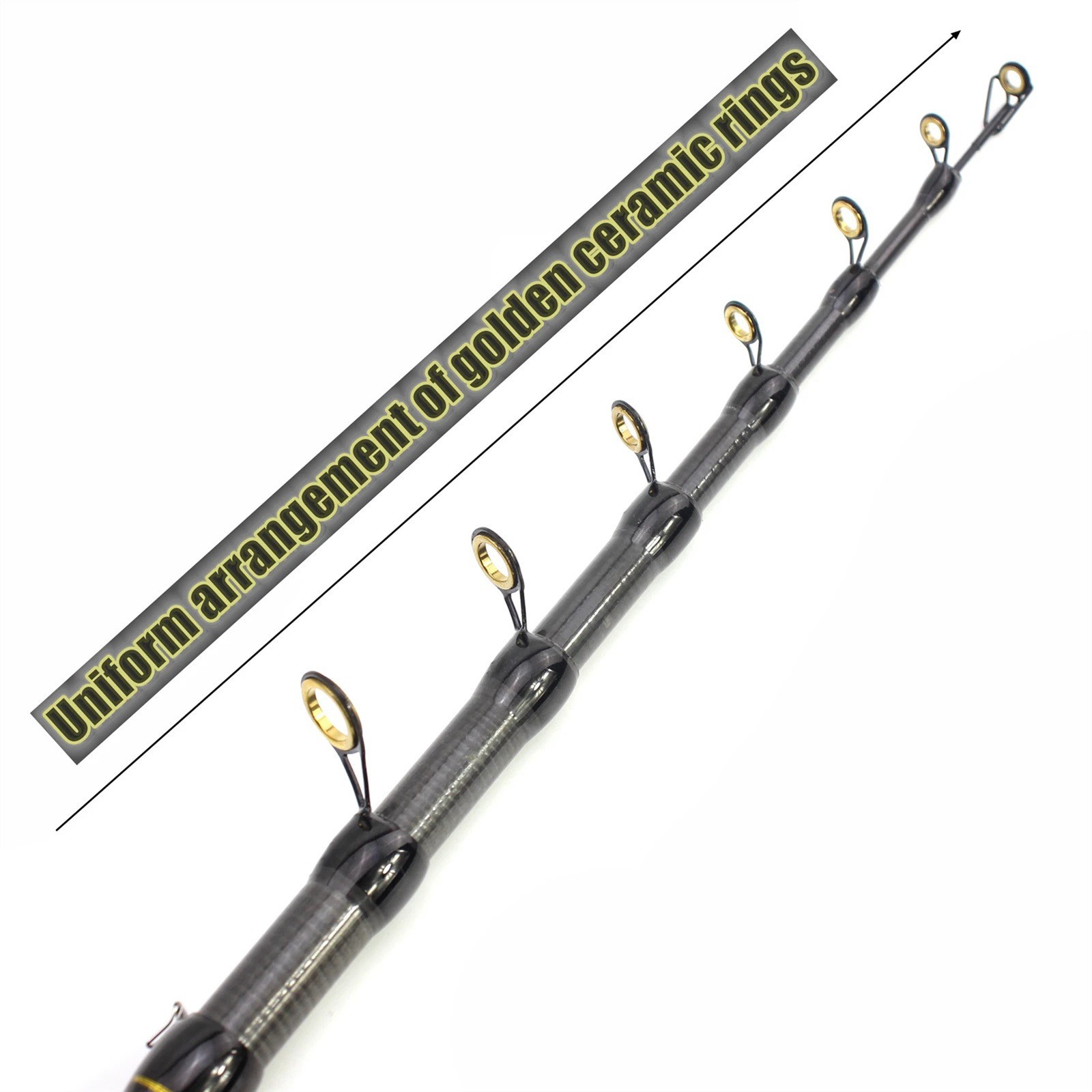 1.8m-3.6m Pocket Portable Carbon Fiber Fishing Rod New Telescopic Fishing Rod