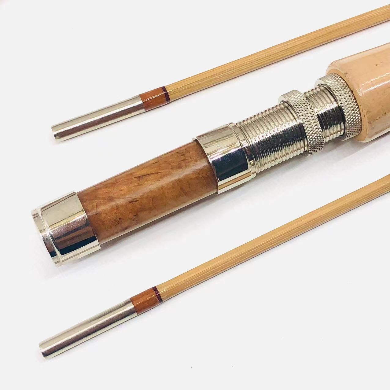 Handmade Bamboo Fly Rods 7’6″5 wt/Vintage Cane Fly Fishing Rods Green Product