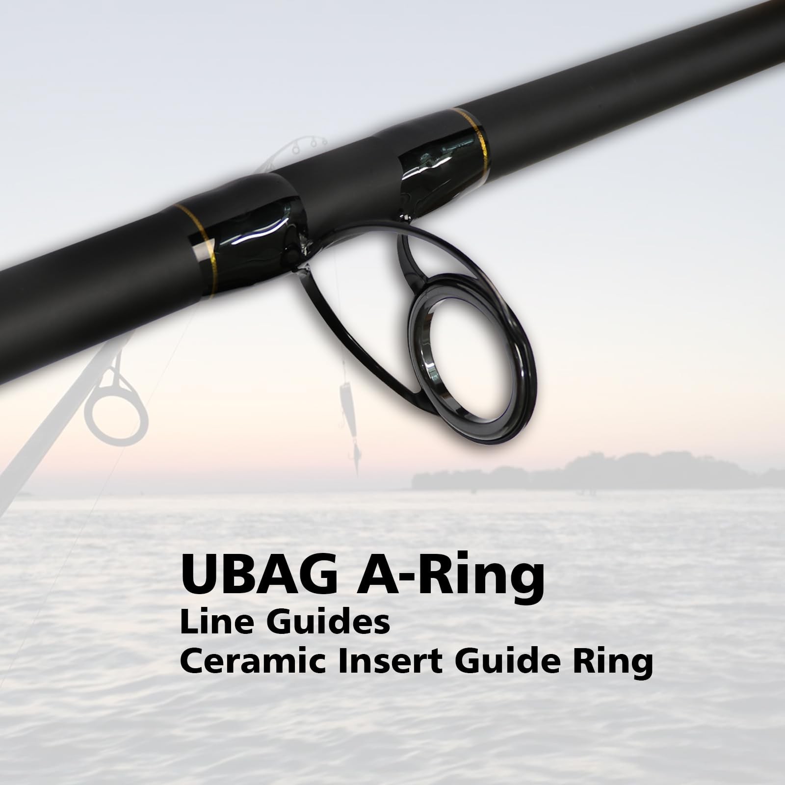 Fiblink Surf Spinning Rod Portable Travel Fishing 12 Feet, Black