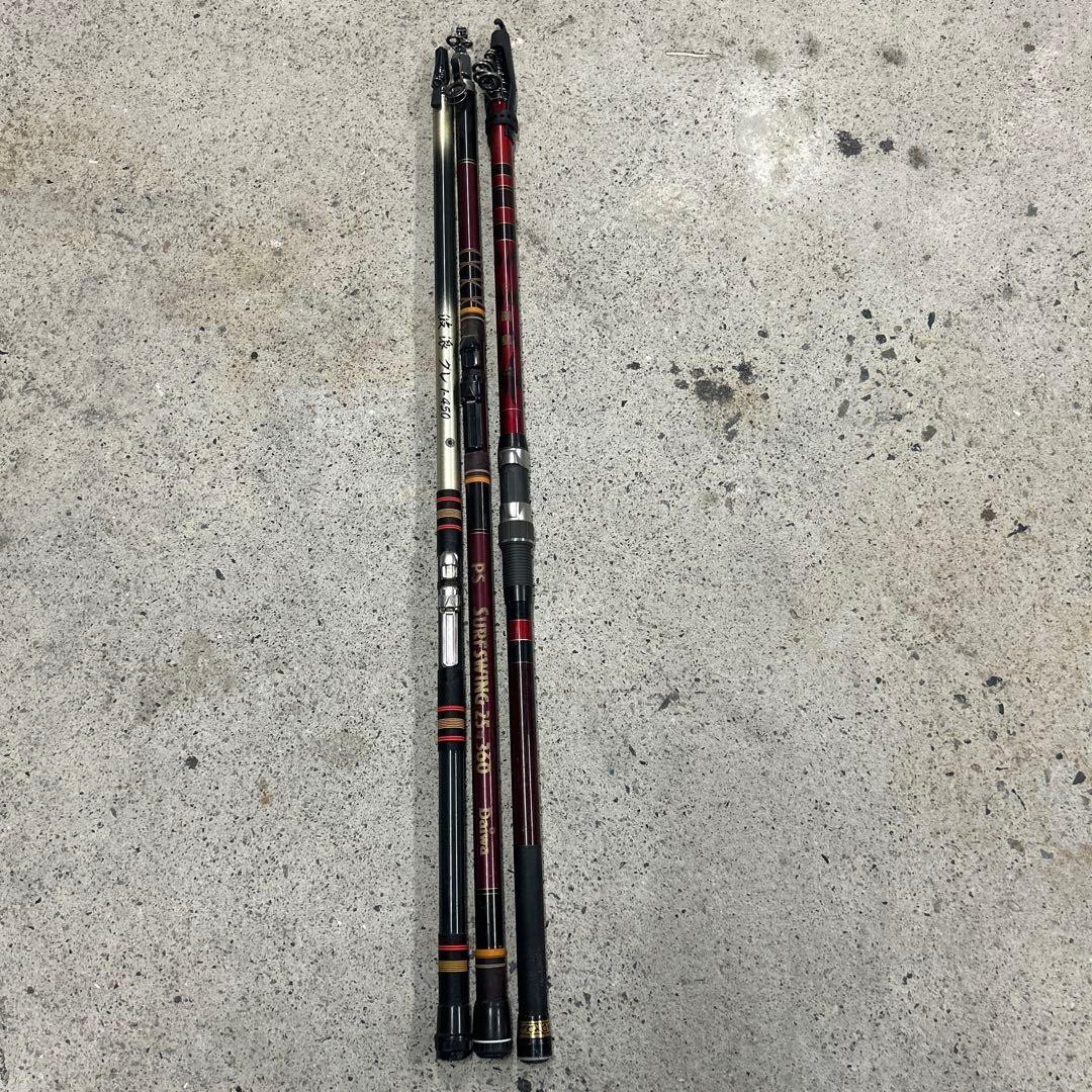 Rock fishing pole 3-piece set Used Durable Catfish Surf Fishing Rod