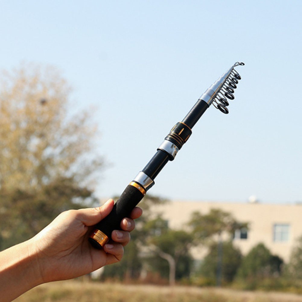 Fiberglass Telescopic Fishing Rod Sea Lakes Rivers Portable 1 8 to for 2 1 Meter
