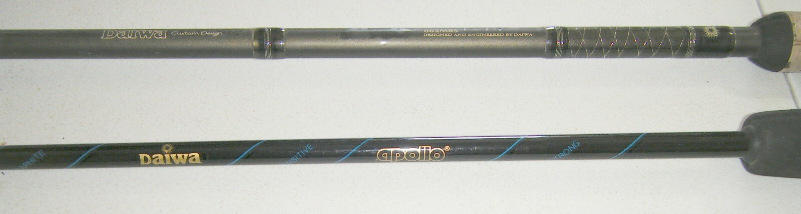 2 Daiwa Fishing Rods 1 Apollo 1-Piece Casting – 1 Custom Design 2-Piece Spinning