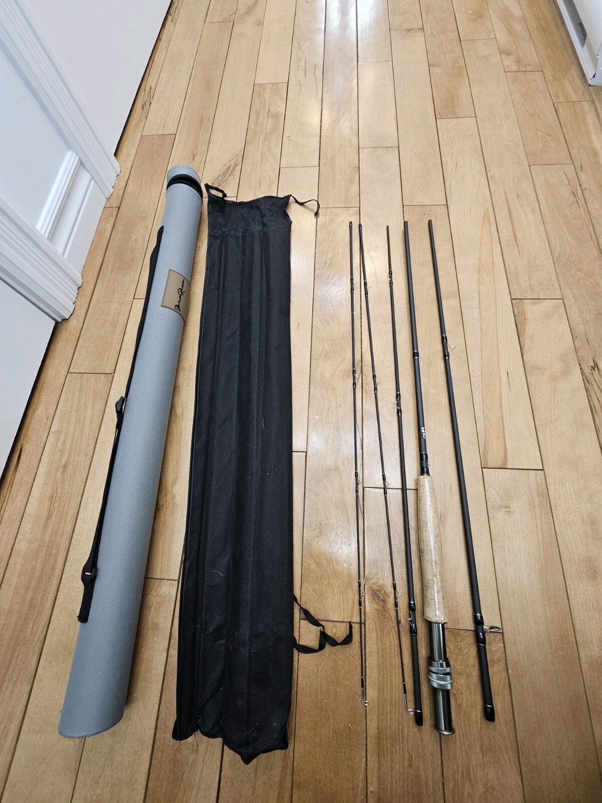Leo Fly Rod 9ft 7/8wt 4 piece with Spare 5th Piece Extra Tip! Carry Tube Case