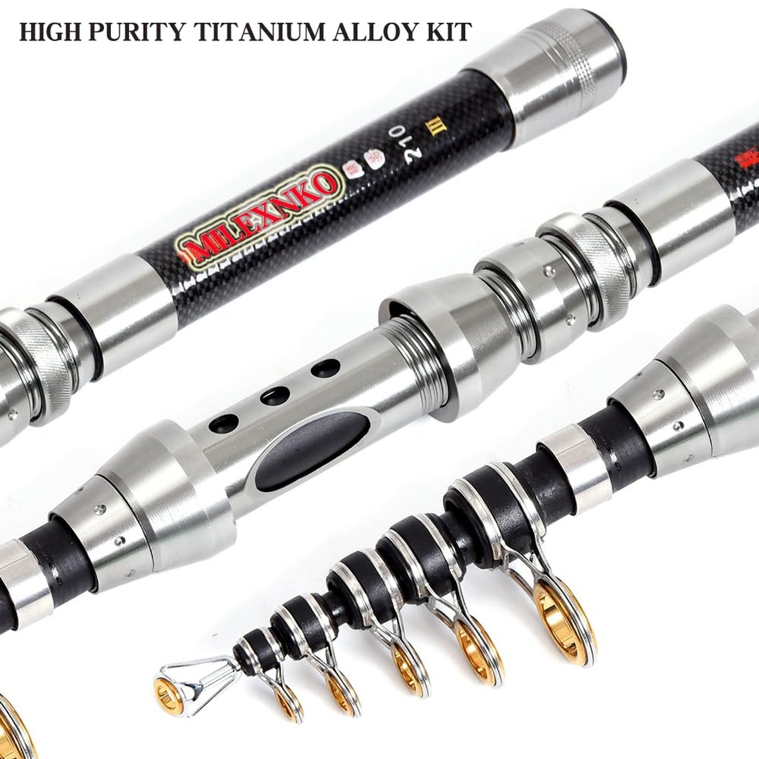 Telescopic Fishing Rod and Reel Combination, 240 Cm Carbon Fiber Rod, Adult F…