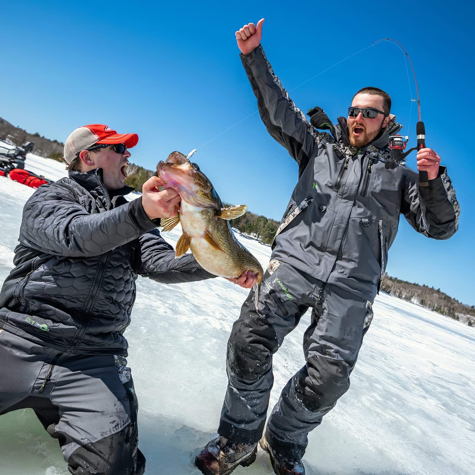 PLUSINNO Ultralight Ice Fishing Rod & Reel Combo 25-28″ Sensitive Carbon