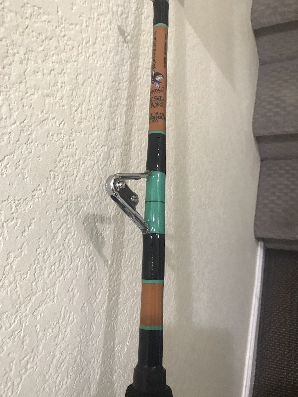 CALSTAR WEST COAST FIBERGLASS TROLLING FISHING ROD WC-660XH-RS/RT 6’FT 40-100 LB